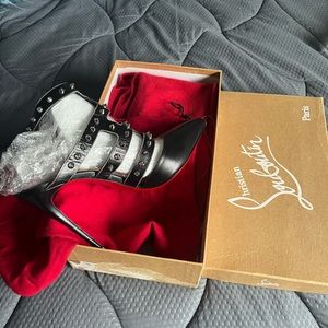 Christian Louboutin Studded Leather Cage Pump